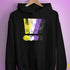 Nonbinary Pride Grunge Exclamation Points Hoodie - Black
